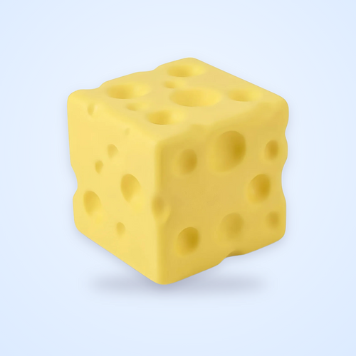 SquishJoy Cheese Block Squishy, Big Cube 7.5 cm